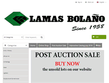 Tablet Screenshot of lamasbolanosubastas.com